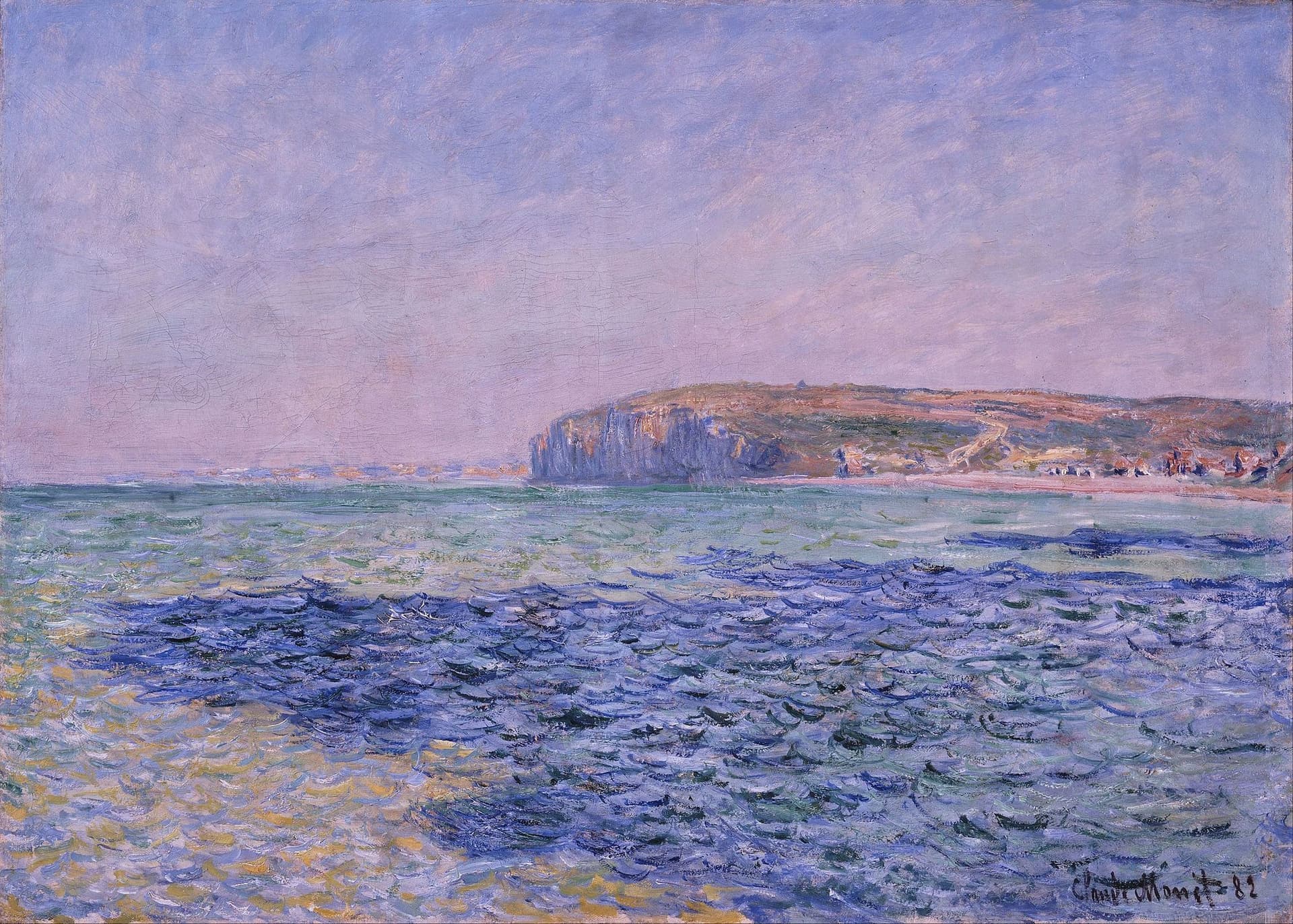 Claude Monet, Shadows on the Sea. The Cliffs at Pourville, 1882